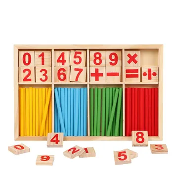 

Dropshipping Montessori Math Toys Arithmetic Counting Preschool Spindles Wooden Toys Kids Educational Toys For Kids Children