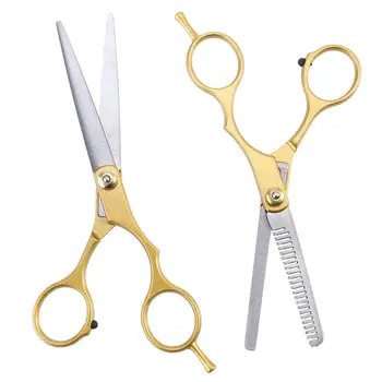 

Hair Cutting Scissors Straight And Teeth Scissors Suit Stainless Steel Barber Salon Hairdressing Haircut Shears Styling Tool