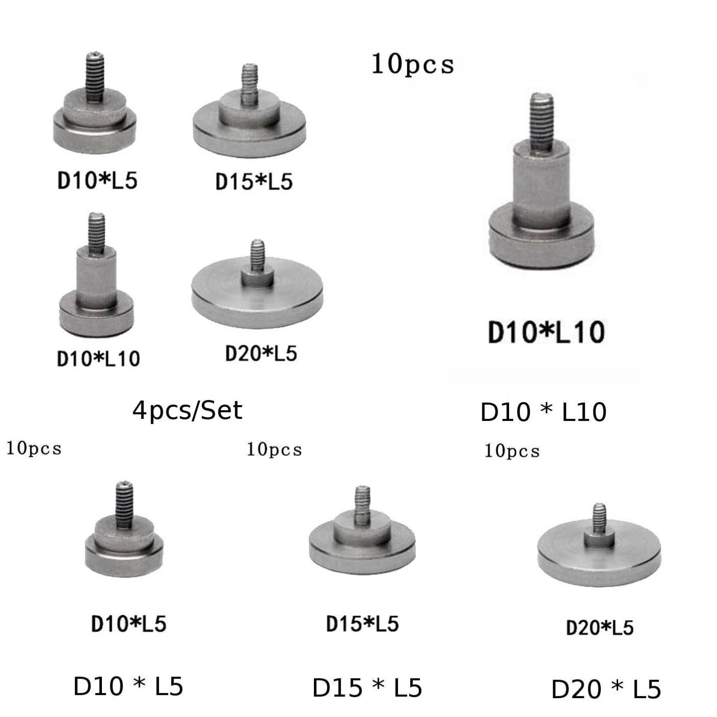 Flat Point Contact Points For Dial Thickness Gauge Depth Meter Test Indicator