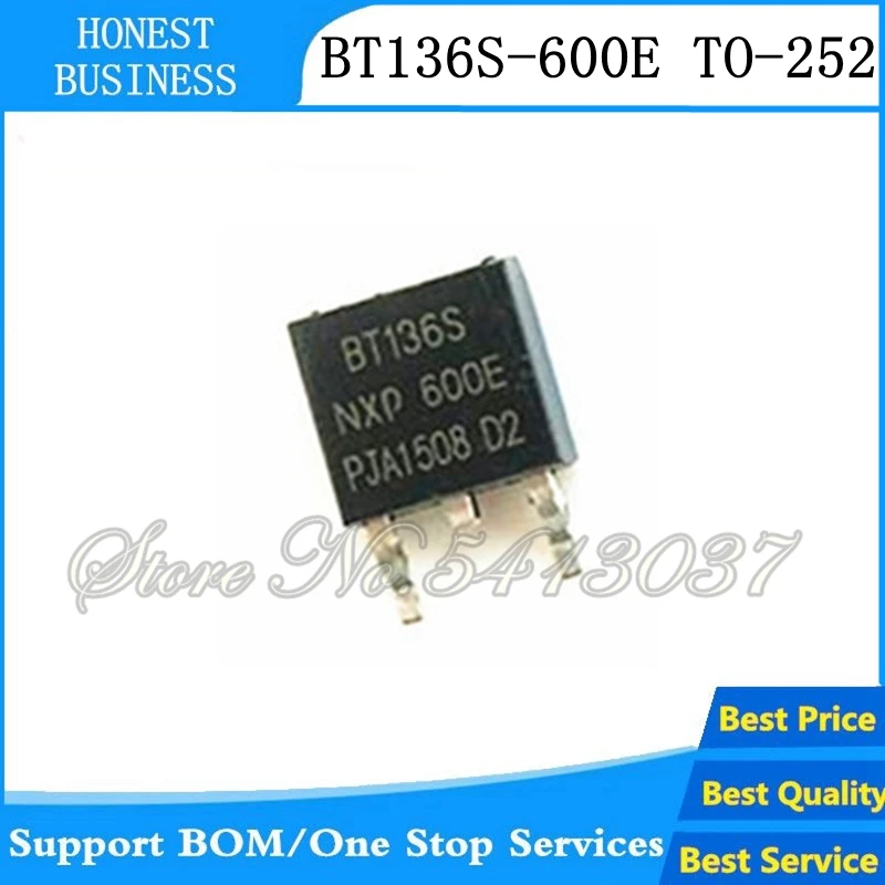 50 шт.-100 шт./лот Triac BT136S-600E SMD TRIAC BT136 600E TO-252