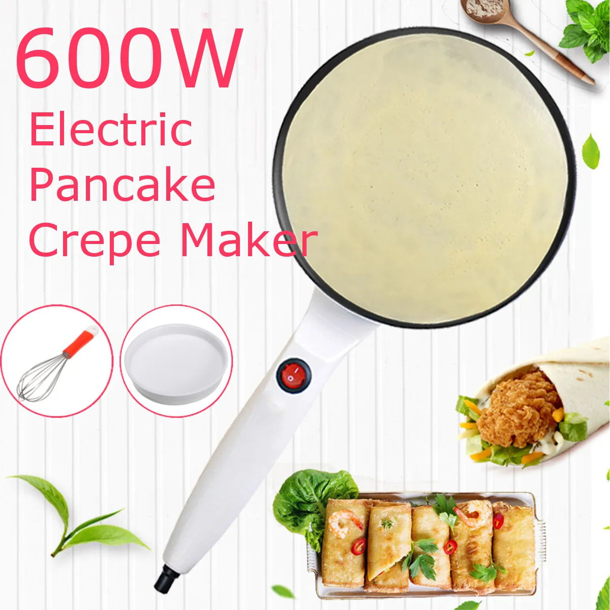 

220V Non-stick Electric Crepe Pizza Maker Pancake Machine Non-stick Griddle Baking Pan Cake Machine Kitchen Cooking Tools Crepe