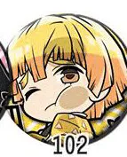 102 1 шт. 58 мм аниме демон убийца: Kimetsu без Yaiba Tanjirou Nezuko милый значок брошь значок - Окраска металла: 102