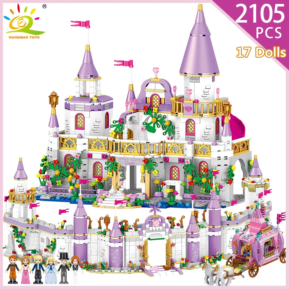 

5 in 1 Princes Windsor Castle Model Building Blocks Compatible Legoingly Friend Carriage Figures Educational Toys For Girl Child