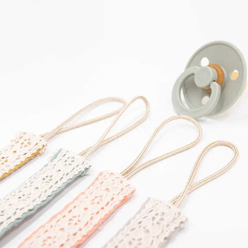 Baby Pacifier Clip Chain Cotton Linen Holder Pacifier Soother Clips Leash Belt Nipple Holder For Infant Feeding XXFE