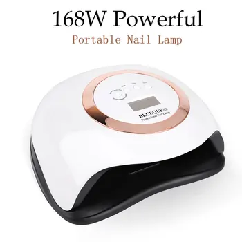 

LED Nail Lamp Dryer 168W Professional Ultraviolet ED Nail Polish Manicure Gel Nail Drying Lamp Gel Varnish Nail Art Nail Lamp