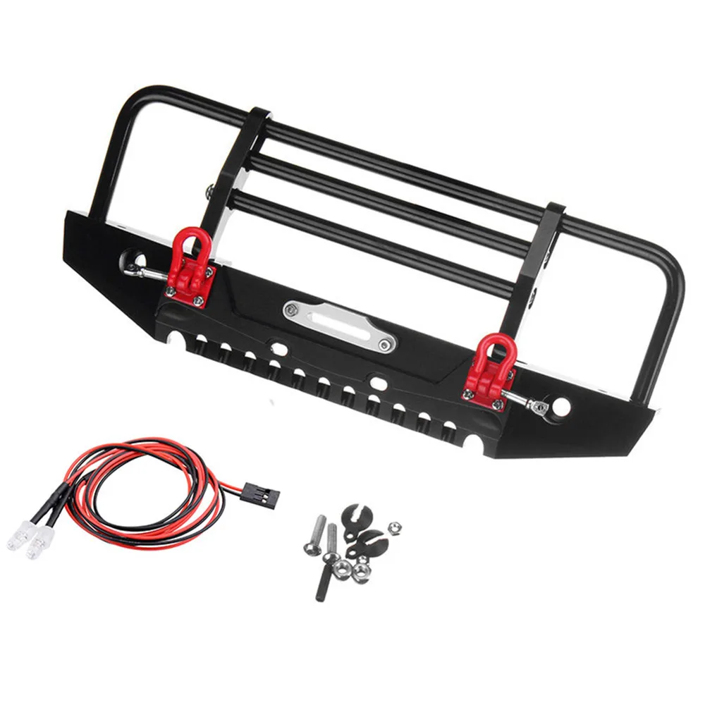 

For 1/10 TRX4 TRX-4 SCX10 90046 Metal Front Bumper with Tow Hook Upgrade Parts