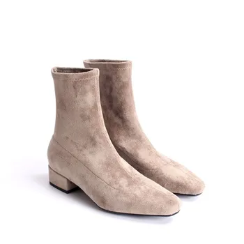 

INS HOT Women ankle Boots 22.5-26.5cm length fashion internal leather China size small size Sheepskin insole + pigskin lining