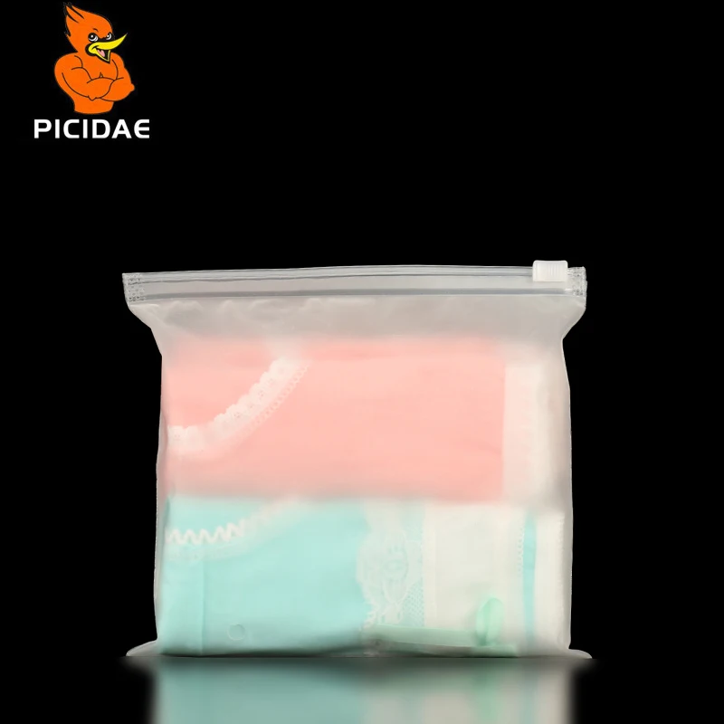 застежка молния матовый прозрачный пластиковый мешок для хранения Ziplock