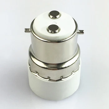 

Holder Adapter Practical Easy Install B22 To E14 Extending PBT Fireproof Screw Socket Base Durable Lamp Converter