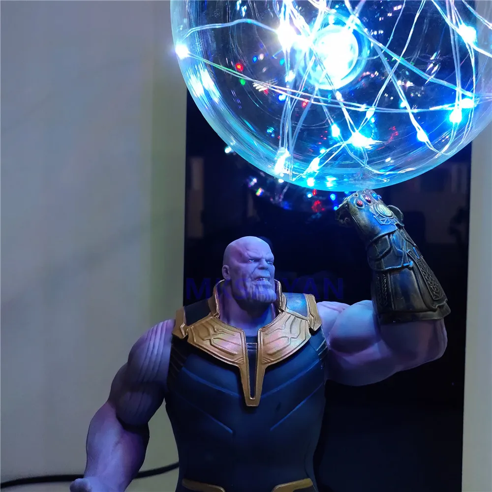 Мстители 4 эндшпиль фигурка танос Gauntlet ночной Светильник Аниме фигурки светодиодный Декор Коллекционная Фигурка визуальный танос DIY Набор