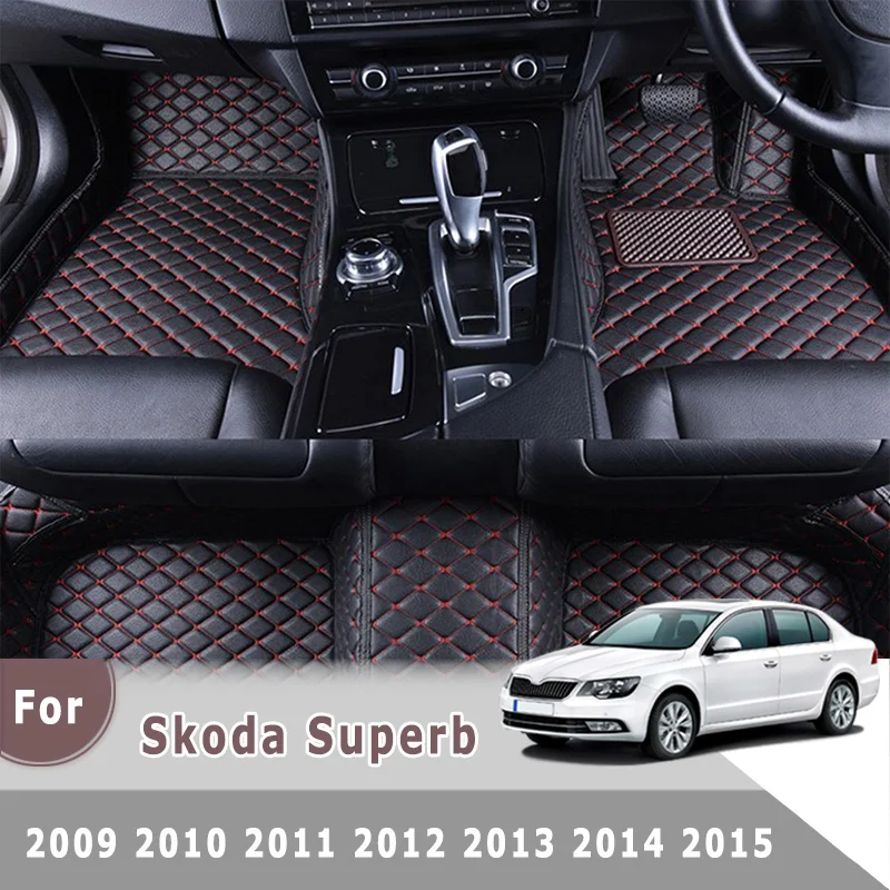 RHD ковры для Skoda Superb 2015 2014 2013 2012 2011 2010 2009 автомобильные коврики ножная педаль