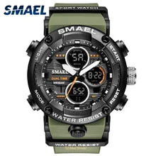 Спортивные часы мужчины военные часы цифровой привело свет 50м водонепроницаемый наручные часы секундомер часы для мужчин 8038 кварцевые часы спорта