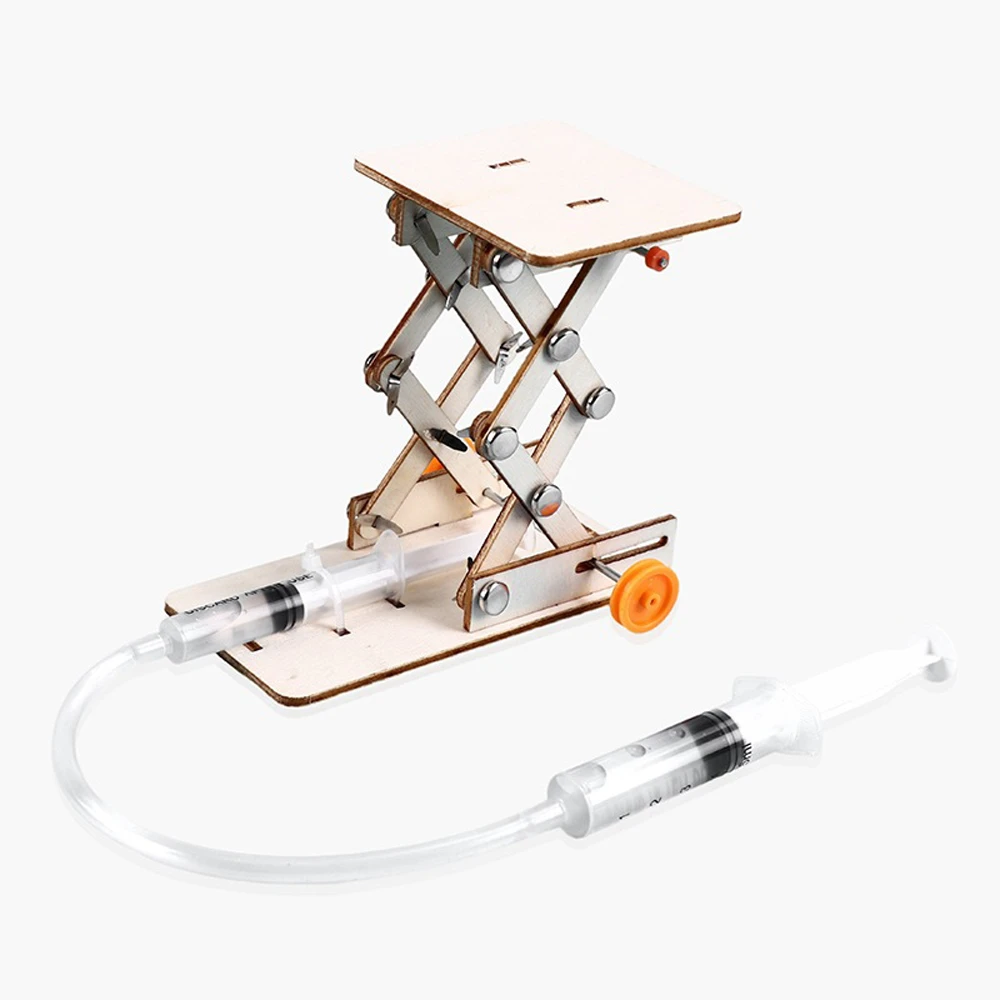 Kids DIY Science Toy Educational Scientific Experiment Kit Hydraulic Lift Table