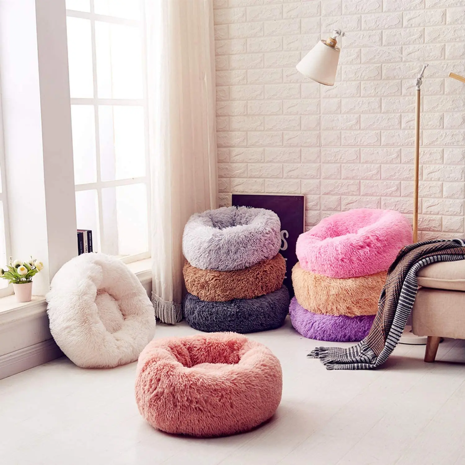 Long Plush Super Soft Dog Bed Pet Kennel Round Sleeping Bag Lounger Cat House Winter Warm Sofa Basket for Small Medium Large Dog Long Plush Super Soft Dog Bed Pet Kennel Round Sleeping Bag Lounger Cat House Winter Warm Sofa Basket for Small Medium Large Dog