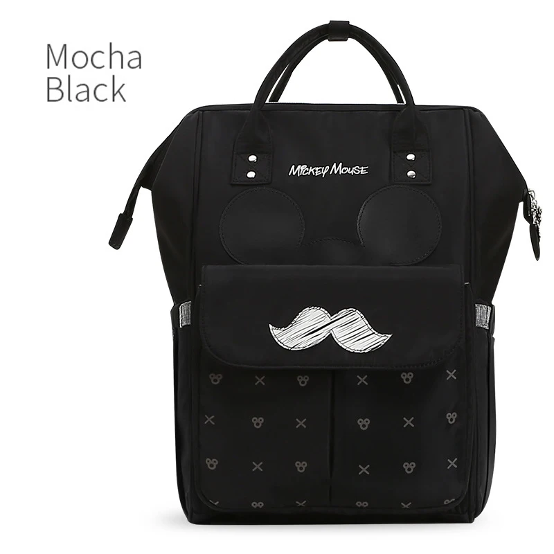 

Diaper Baby Mommy Handbag Tide Backpack Multifunction High Capacity Fashion Leisure Disney Mocha Travel Women's Shoulder Leisure