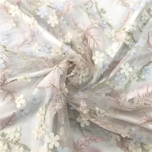 3D цветок кружевная ткань, сделай сам платье для выпускного вечера ткань, тюль вышивка кружевная ткань, элегантная Цветочная кружевная ткань по двору