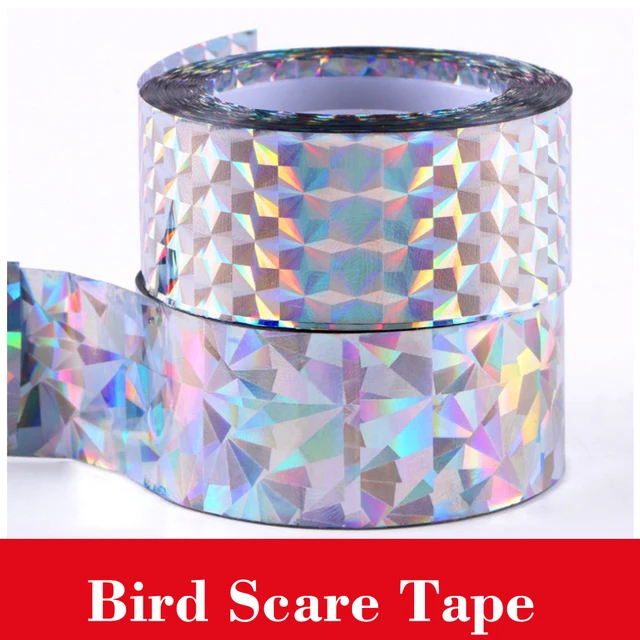 Nagy Hatású Madár Ijesztő Szalag Kültéri, Hogy Távolítsa El A Harkályt, Galambot, Grackles, Fényvisszaverő Szalagtisztító - Image 5