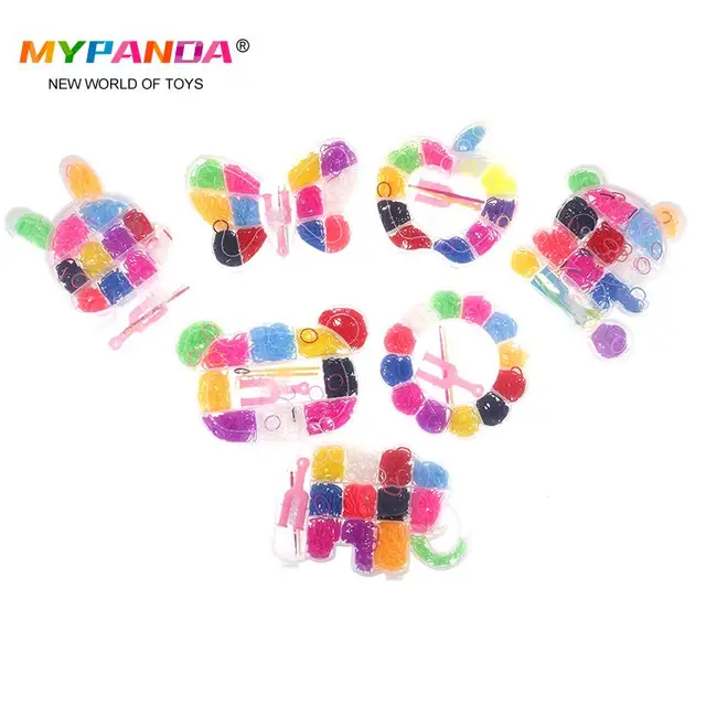 600pcs Colorful Rubber Loom Bands Weave Elastic Make Bracelet Tool DIY set Kit Box Girls Gift Kids Toys for Children 3