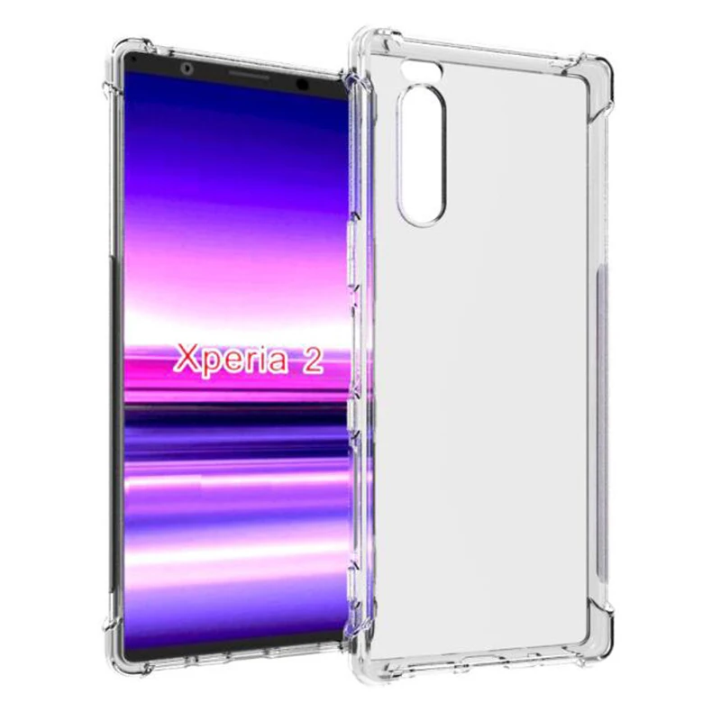 Чехол Lainergie для Sony Xperia 5 сверхзащитный мягкий прозрачный чехол-подушка