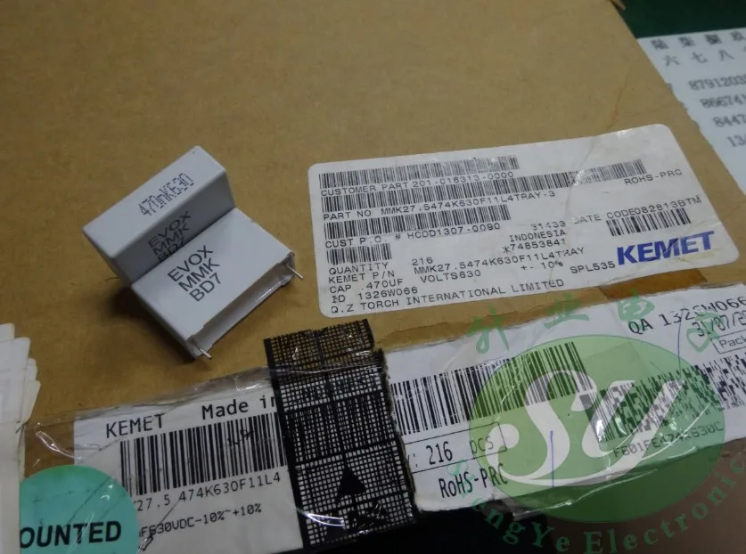 50 шт. EVOX MMK27.5 0,47 мкФ/630 в 470NF u47 474 пленочный конденсатор 28 мм