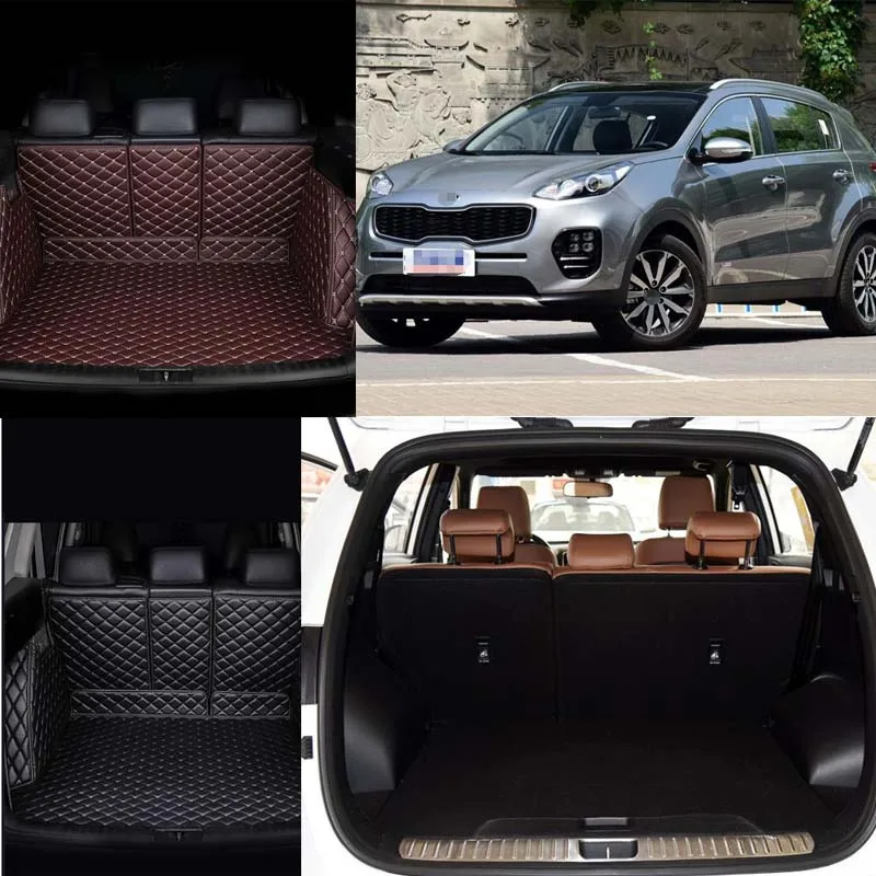 

Custom car trunk mats for Kia sportage KX5 2016 2017 2018 2019 Waterproof Leather car styling accessories