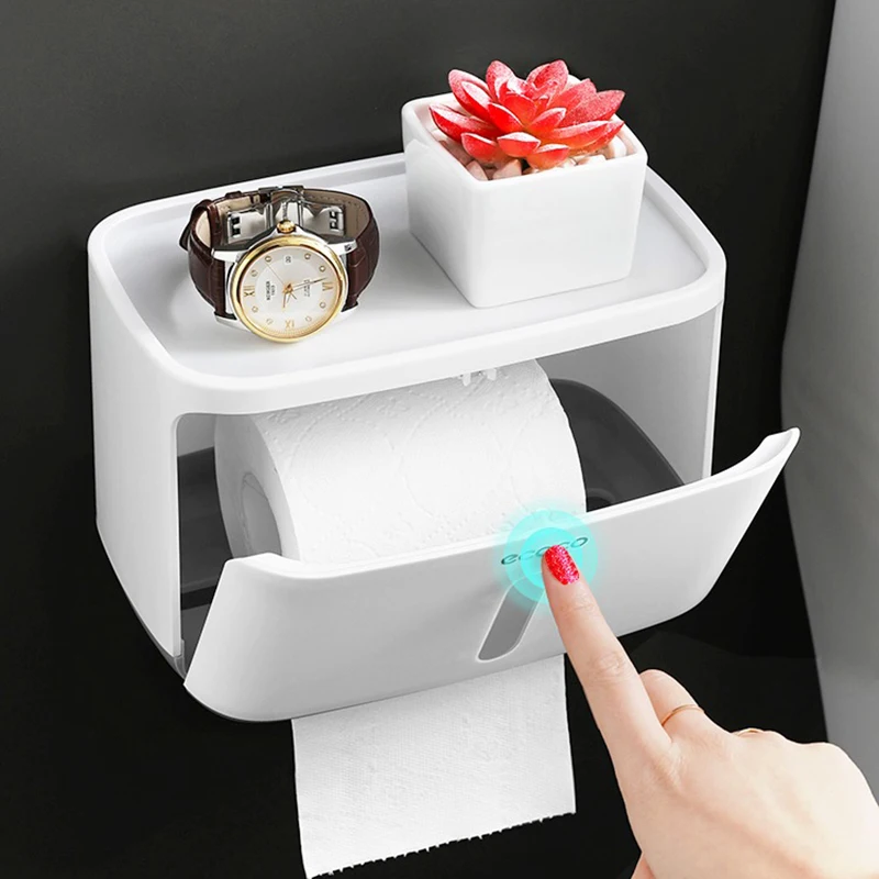 ECOCO Paper Towel Tissue Box Dispenser Wall Mounted Storage Rack Paper Towel Holder Bathroom Organizer Accessories toilet paper holder,tissue dispenser,paper towel rack