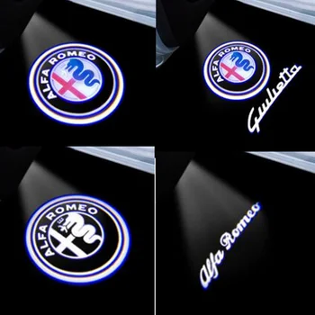 

2X for Alfa Romeo LED Car Door Welcome Light Laser Projector Car Door Light Giulia Giulietta Mito Stelvio Brera 156 159