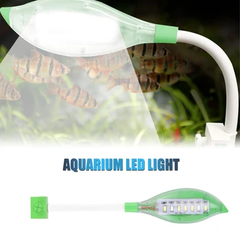 

Aquarium Light Small LED Clip Light for Fish Tank USB leaf-shaped LED Light for Aquarium Fish Tank White Blue Lighting Color