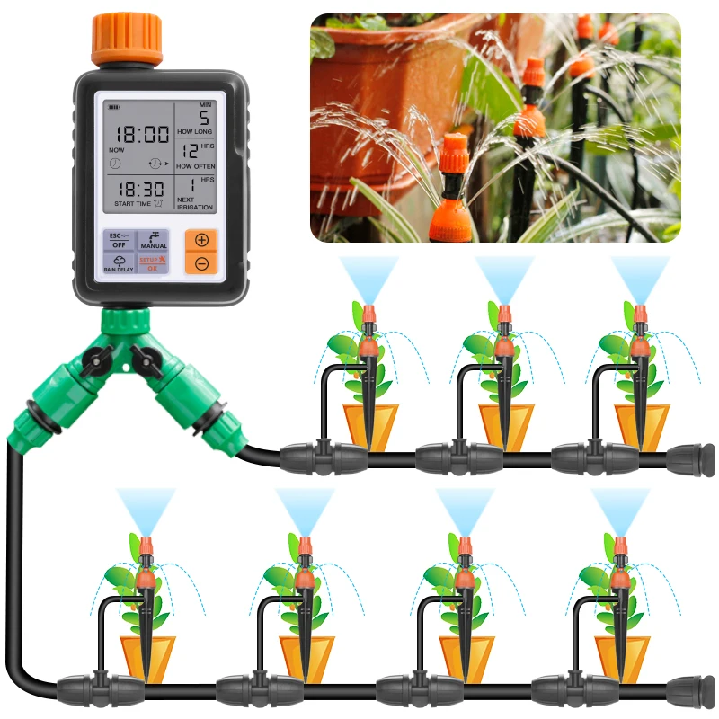 ЖК-экран электронный автоматический таймер воды Спринклерный контроллер открытый садовый Таймер Автоматическое устройство орошения ирригационные инструменты
