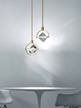 

Modern Led Crystal Chandelier Restaurant Bar Cafe Pendant Lamps Bedroom Bedside Decoration Lighting Loft Dining Hanging Lights