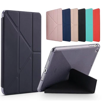 

9.7'' Slim Folding Coque For iPad 2 iPad 3 iPad 4 Cover Smart Auto Sleep Soft Flip TPU Funda for iPad 2 3 4 Smart TPU Cover