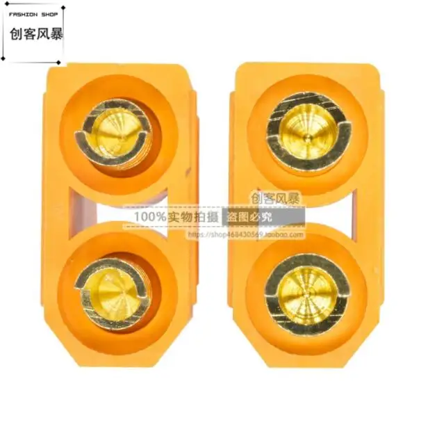 4pcs High current XT90 plug / 4.5mm gold-plated banana plug / 90-120A RC model battery connector(pair
