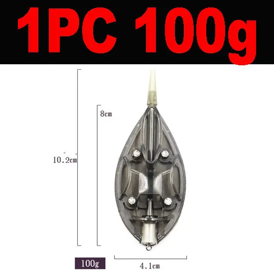 JIGEECARP 1 шт. 100 г методы приманки для ловли карпа, сома рыболовный Фидер распределительная Платина свинец Pesca Фидер рыболовные принадлежности Инструменты - Цвет: 1 pc 100g