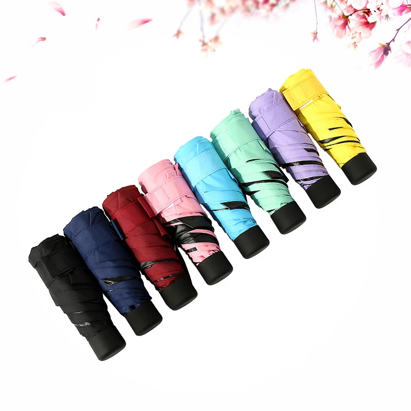 

Luxury Lightweight Umbrella Anti-UV Coating Parasol 5 Fold Sun Rain Umbrella Travel Protable Pocket Mini Umbrella
