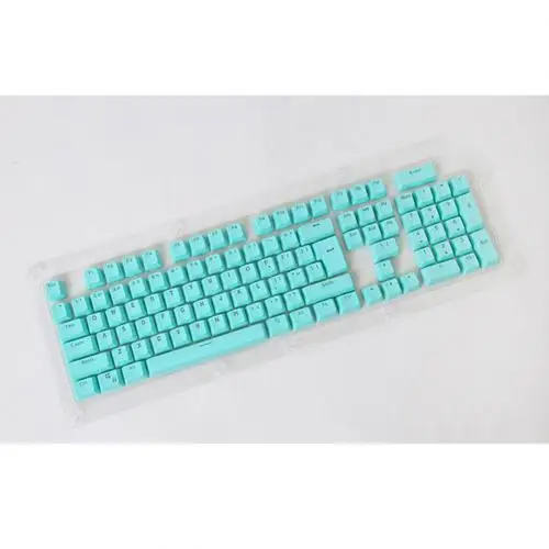 Turquoise Механическая клавиатура 104 клавиш колпачки для ключей PBT Doubleshot с подсветкой пробел колпачки для вишневого/Kailh/Gateron/Outemu-Switch 키екейкапы - Цвет: Turquoise