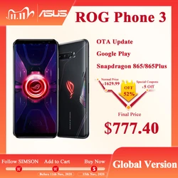 ASUS ROG Phone 3 глобальная версия ZS661KS 5G Смартфон Snapdragon 865/865 плюс OTA rog phone 2 Обновление версии ROG3 Смартфоны