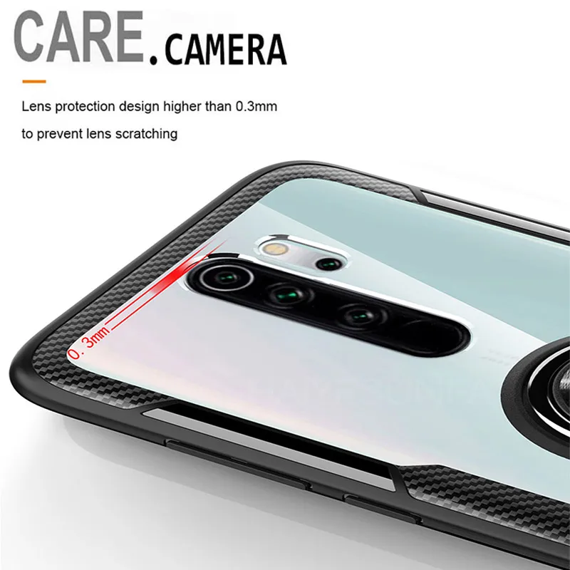 Роскошный чехол Magentic Ring для телефона Xiaomi Redmi 7 8 8A Note Pro K20 прозрачный CC9 9T