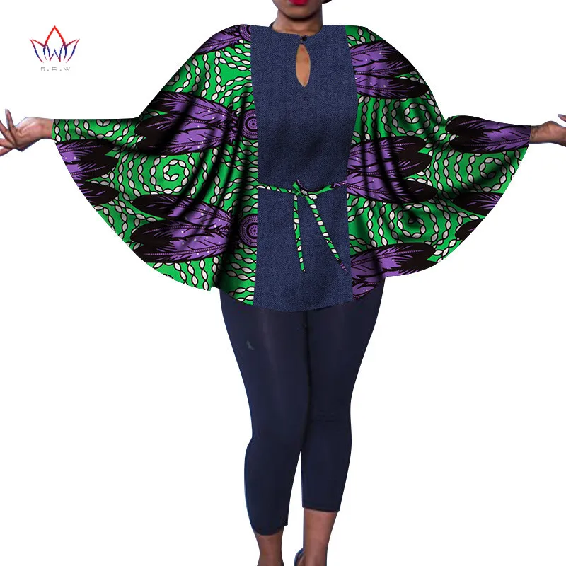 Африканский женский Bazin Riche Dashiki шаль Топ Дашики Африканский принт Топы рубашка размера плюс M-6XL Женская шаль аксессуары для одежды SP035