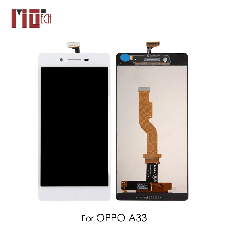 TFT ЖК-дисплей для OPPO A33 5,0 сенсорный экран дигитайзер сенсор стекло полная сборка Замена Черный Белый без рамки Протестировано