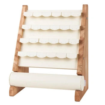

Wooden Jewelry Organizer Stand Props Earrings Bracelet Storage Display Rack