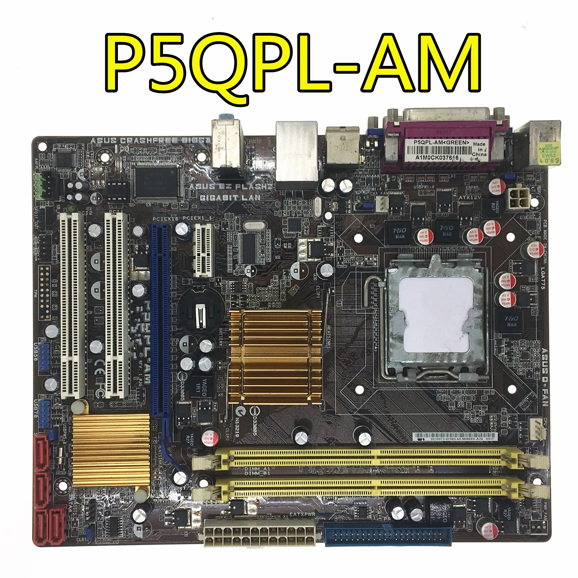 Тест перед отправкой для P5QPL AM LGA775 DDR2 G41 оригинальная используемая материнская