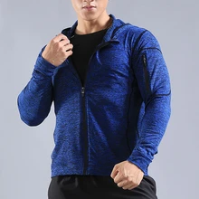 Новинка, зима-осень, мужские куртки для бега, фитнеса, спортзала, спортивное пальто с капюшоном, плотная толстовка, для спортзала, футбола, тренировок, бега, бега, куртки на молнии