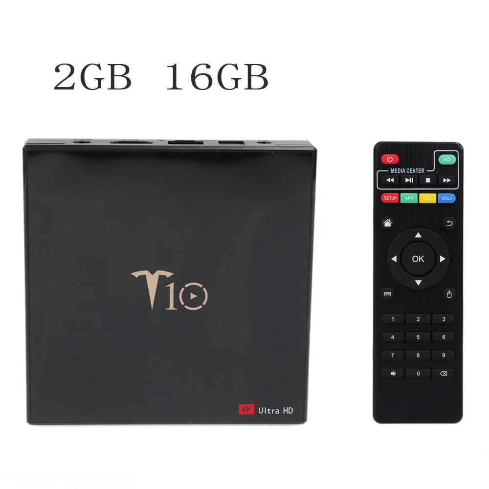 T10 TV Box Android 7.1 Amlogic S905W 2GB 16GB Quad Core Media Player 2.4G Wifi 4K HDR10 Smart Set Top Box