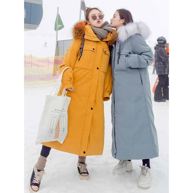 Женские зимние пальто 2019 куртка с меховым воротником зимнее плотное теплое