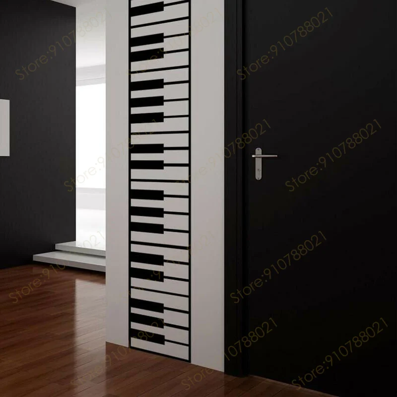Description Picture 2 of itemModern Musical Instrument Decor Piano Keys Wall Decal Vinyl Art Interior Design Concert Music Room Sticker Wallpaper Murals S507
