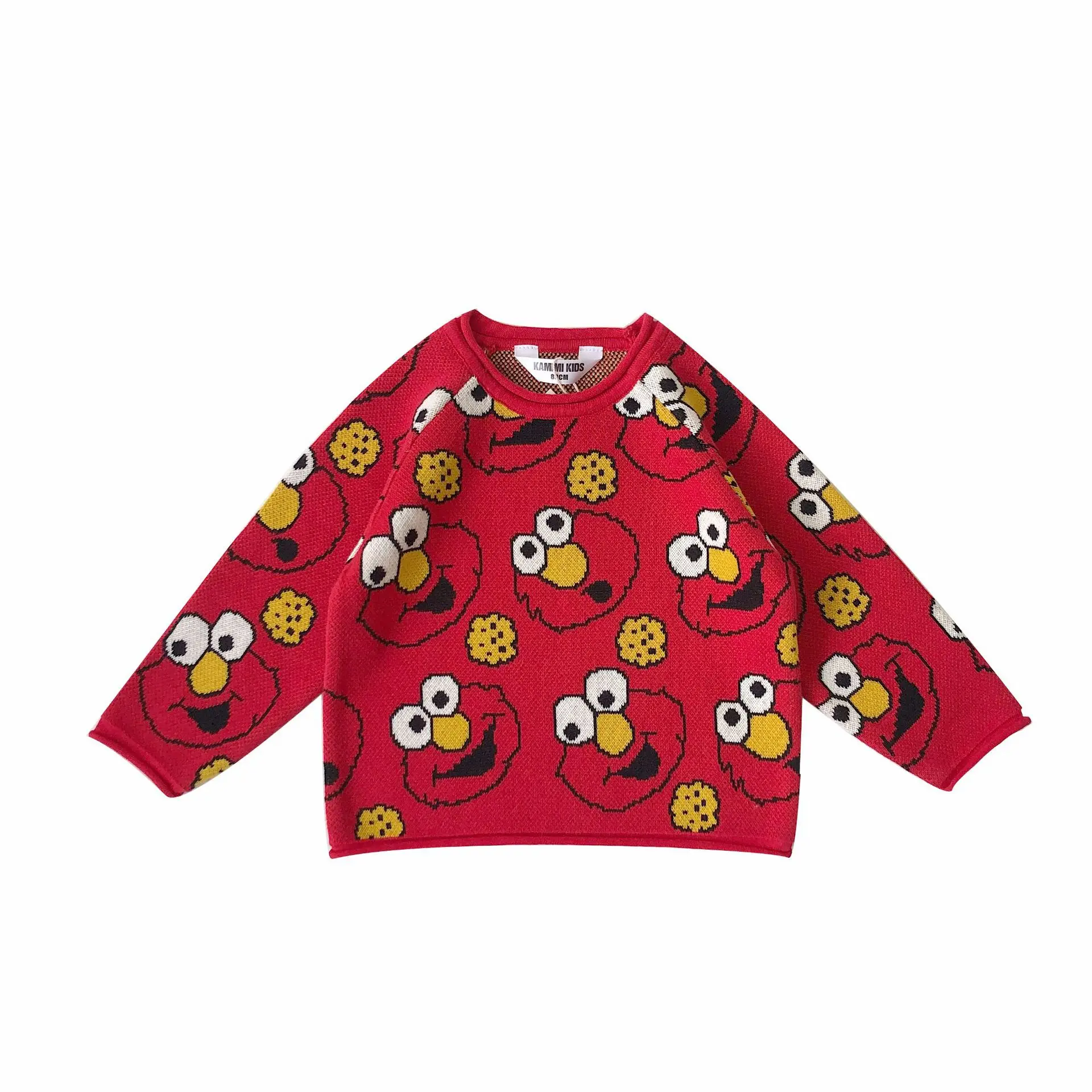 Красный Tonytaobaby/осенне-зимняя одежда новая детская одежда для девочек и мальчиков Хлопковые вязаные пуловеры с рисунком для детей, свитер для малышей - Цвет: Красный