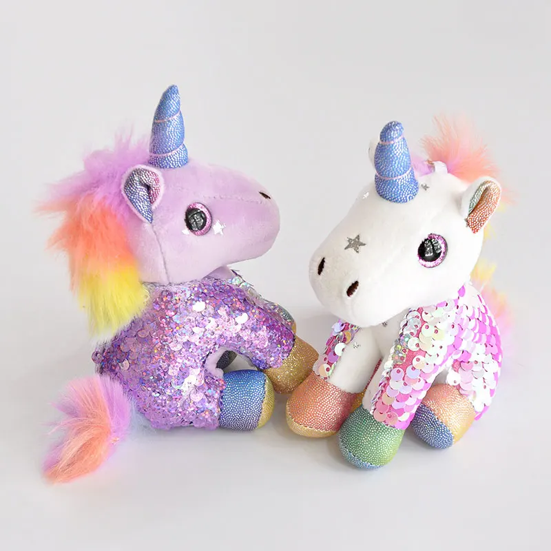 【Happier】Hot selling Bags and Travel Unisex Bags Key Holders      Cute Creative Fat Unicorn Animal Plush Toy Keychain Creative Color / Sequins Chubby Angel Wings Unicorn Plush Toy For Girl. 
