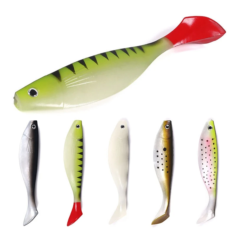  Artificial Fishing Lures 3D Soft Bait Fish Pattern Reusable Plastic Soft Lures Fishing Swim-bait Fo