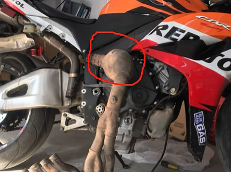 Мотоцикл CBR600 выхлопная Соединительная труба средняя секция труба вместо катализатора для Honda CBR600RR F5 2007