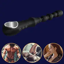Heating Beads Tail Prostate Massager Male Anal Butte Plug Vibrator Silicone Stimulator For Men Ass Adult Sex Toy Masturbator